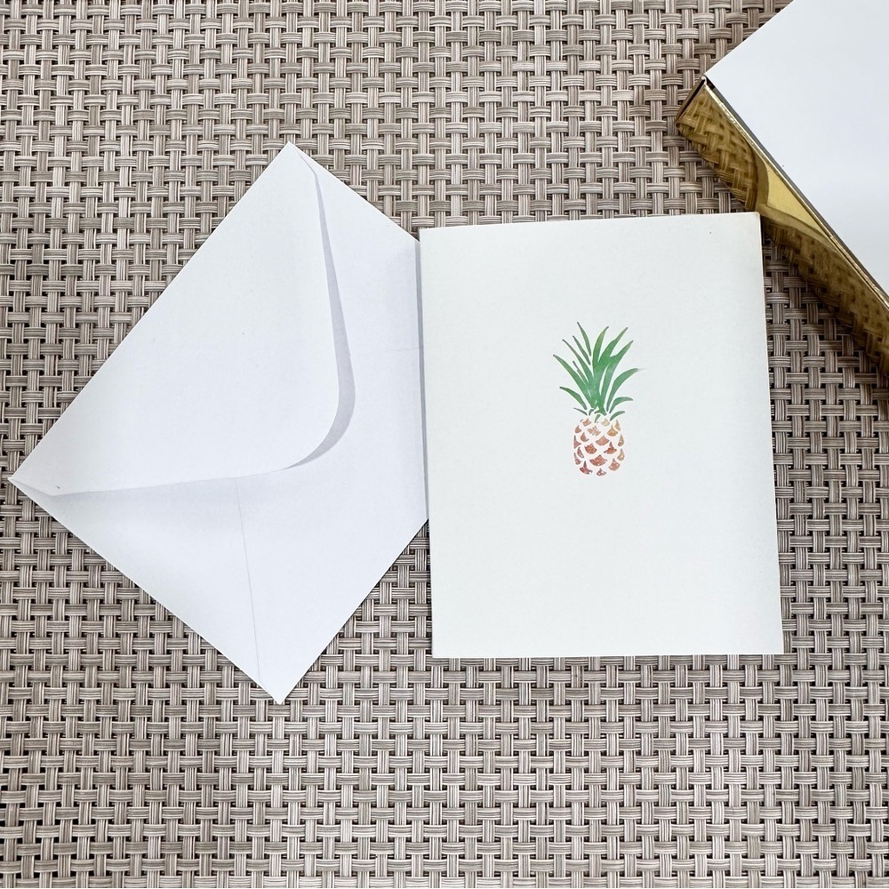 Pineapple note card blank 10 cards 10 envelopes - Picture 4 of 4